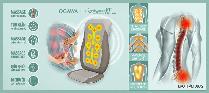 đệm massage Ogawa Mobile Seat XE Mini